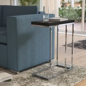 Judie Side Table in Silver and Black Colour