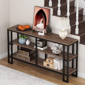 Buddy Console Table in Brown Black Colour