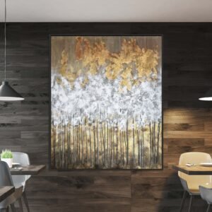 GOLD & SILVER CANOPY MODERN ART