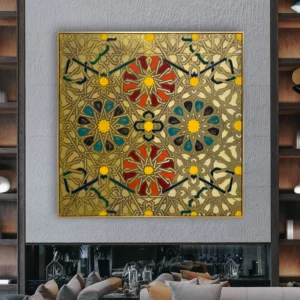 MOROCCON DECOR THEME MODERN ART | 31*31 inches.
